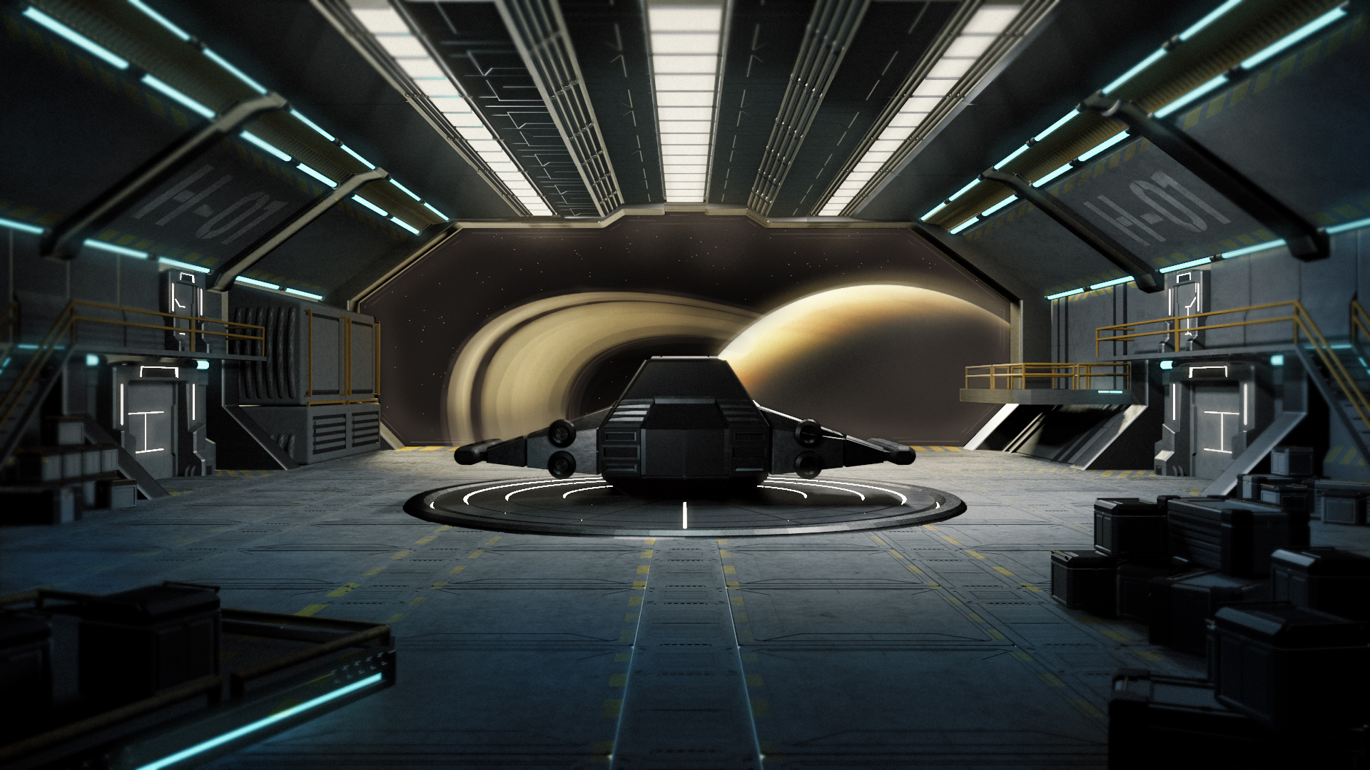 Hangar scifi_saturne